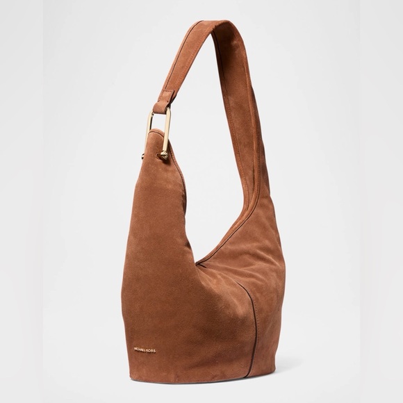 Michael Kors Elegant Tan Suede Hobo Bag - Picture 4 of 5